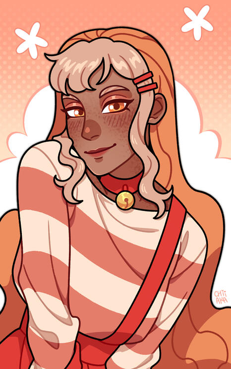 Portrait example – Lined &amp; coloured