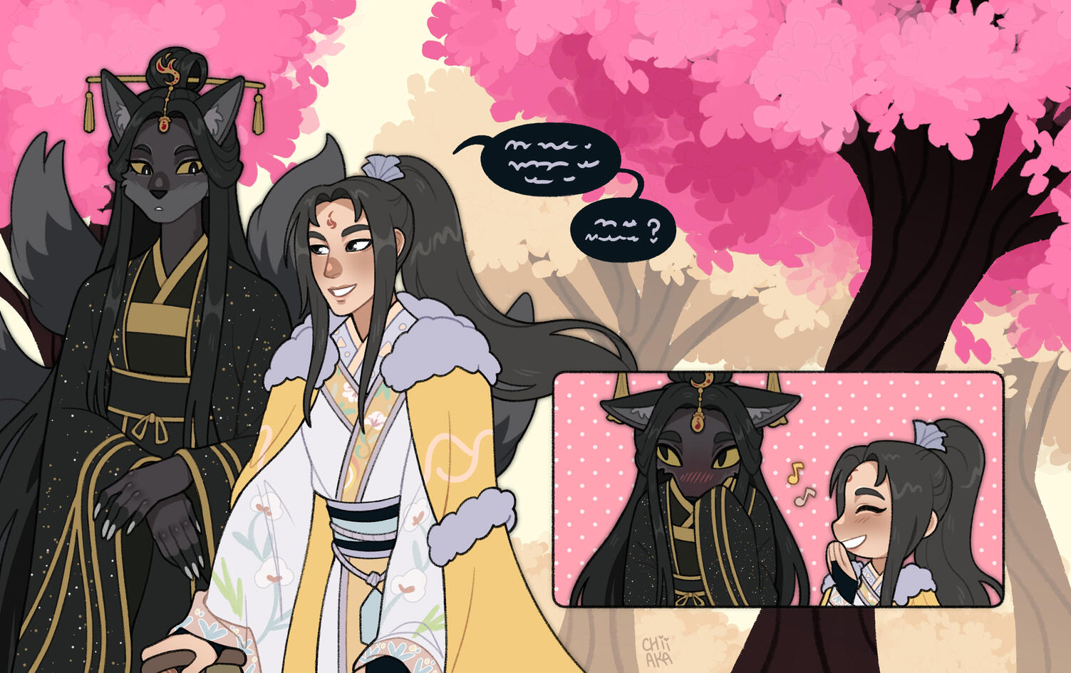 Halfbody example – Lined &amp; coloured