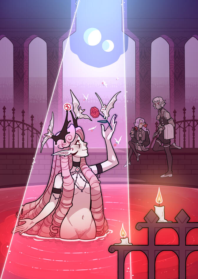 Halfbody example – Lined &amp; coloured