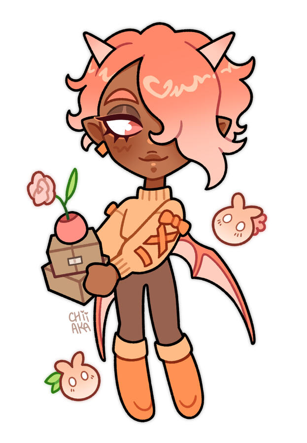 Chibi example – Lined &amp; coloured