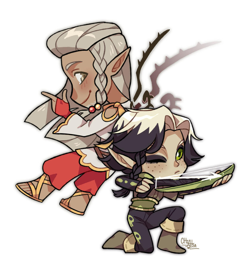 Chibi example – Lined &amp; coloured