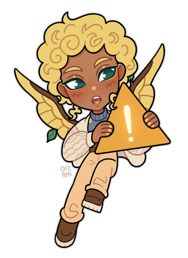 Chibi example – Lined &amp; coloured