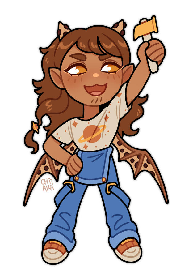 Chibi example – Lined &amp; coloured