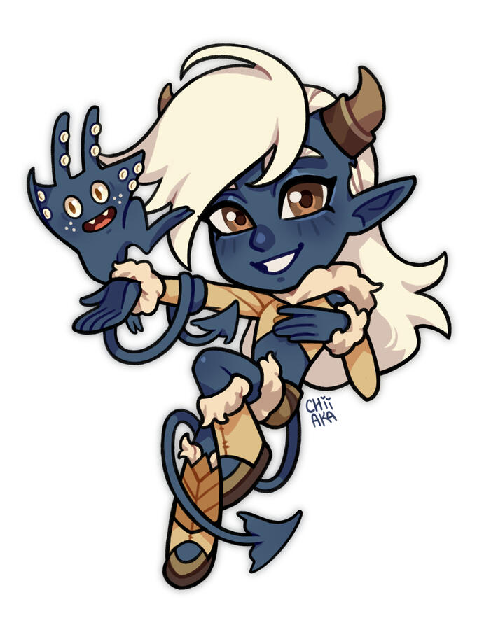 Chibi example – Lined &amp; coloured