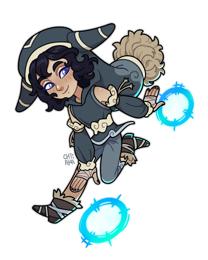 Chibi example – Lined &amp; coloured