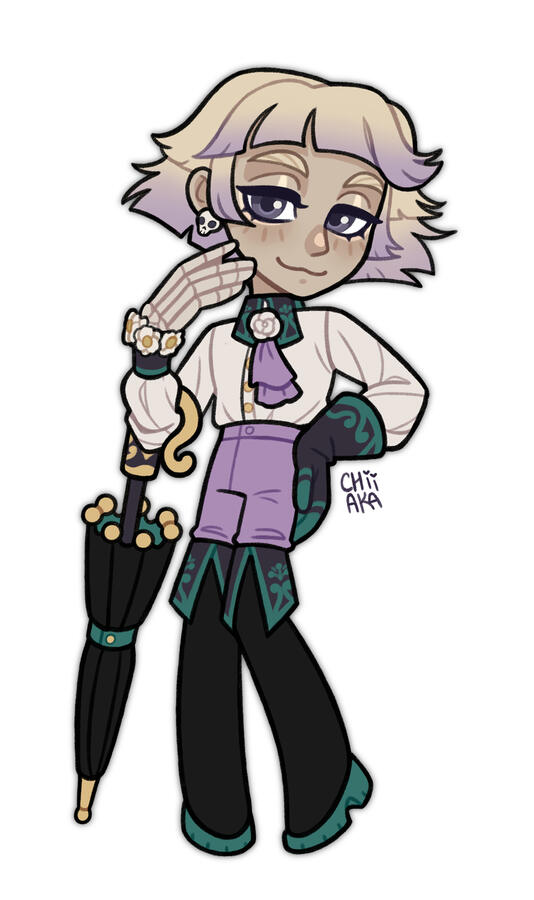 Chibi example – Lined & coloured