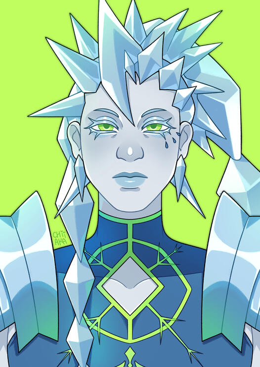 Portrait example – Lined &amp; coloured