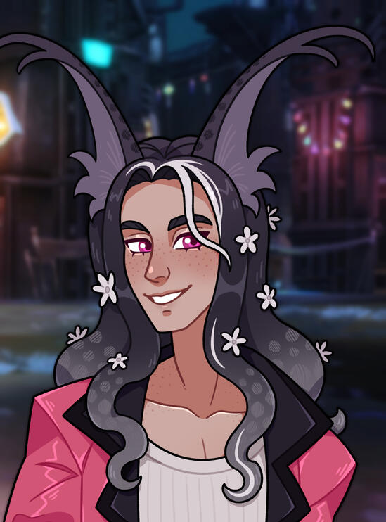 Portrait example – Lined &amp; coloured